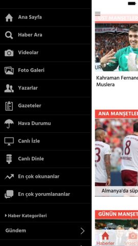 Taraftar TV для iOS — скриншот 4