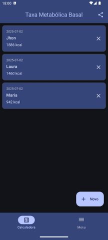 Taxa Metabólica Basal (TMB) для Android — скриншот 4