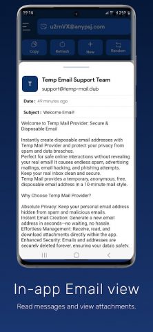 Temp Mail — Temporary Email AI — скриншот 2