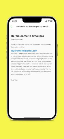 Temp Mail by Smailpro для Android — скриншот 3