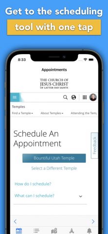 Temple Appointment Scheduling для iOS — скриншот 1