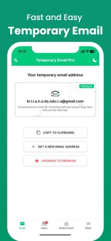 Temporary Email Pro для iOS — скриншот 1