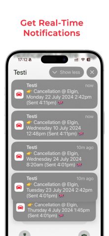 Testi Driving Cancellations UK для iOS — скриншот 2