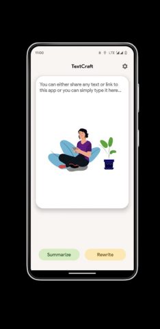 TextCraft — Summarize, Rewrite для Android — скриншот 1