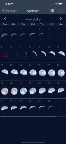 The Moon — Лунный календарь для iOS — скриншот 2