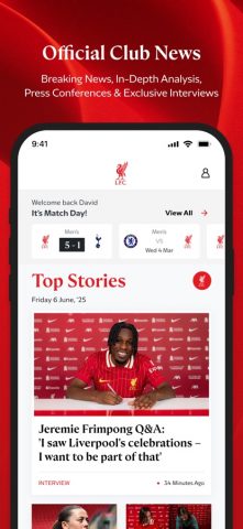 The Official Liverpool FC App для iOS — скриншот 2