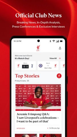 The Official Liverpool FC App для Android — скриншот 2