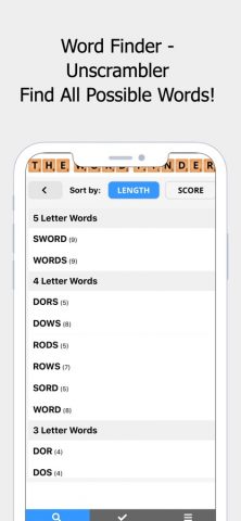 The Word Finder для iOS — скриншот 1