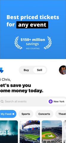 TickPick: No Fee Tickets для iOS — скриншот 2