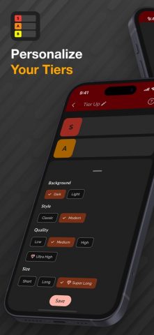 Tier List Maker: TierUp Ranker для iOS — скриншот 2