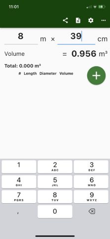Timberlog — Timber Calculator для iOS — скриншот 1