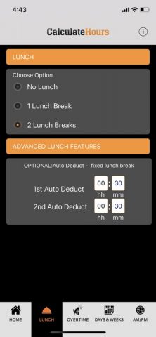 Time Card Calculator-Timeclock для iOS — скриншот 3