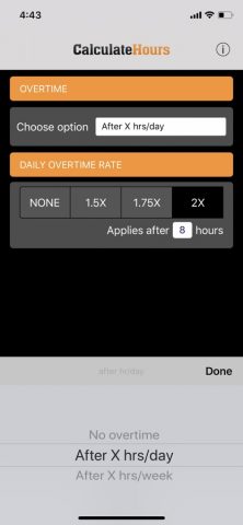 Time Card Calculator-Timeclock для iOS — скриншот 4