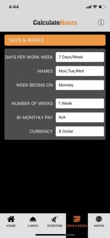 Time Card Calculator-Timeclock для iOS — скриншот 5