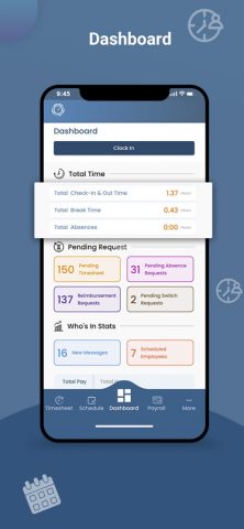 Time Clock Wizard для iOS — скриншот 1