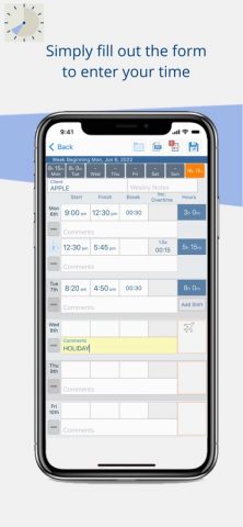 Timesheet PDF для iOS — скриншот 2