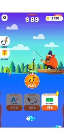 Tiny Fishing для iOS — скриншот 1
