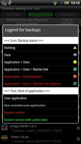Titanium Backup (root needed) для Android — скриншот 3