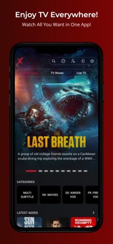 Tivix IPTV-плеер для iOS — скриншот 1