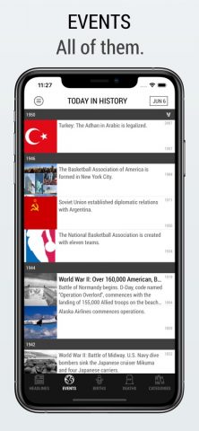 Today In History Lite Edition для iOS — скриншот 2