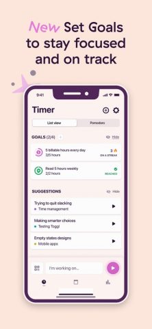 Toggl Track: Hours & Time Log для iOS — скриншот 3