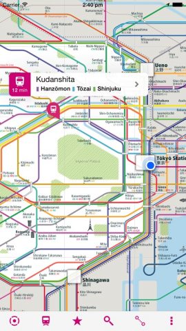 Tokyo Rail Map Lite для iOS — скриншот 1