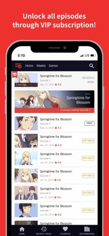 Toomics — Unlimited Comics для iOS — скриншот 2