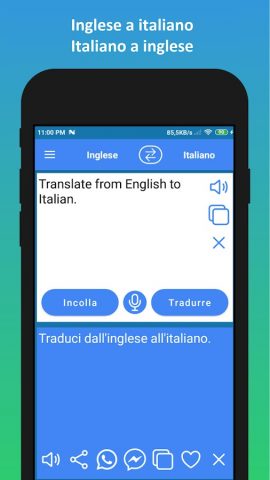 Traduttore inglese italiano для Android — скриншот 2