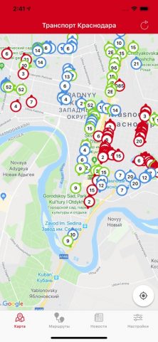 Транспорт Краснодар Онлайн для iOS — скриншот 2