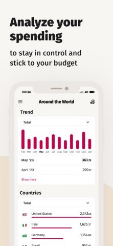 TravelSpend: Travel Budget App для iOS — скриншот 3