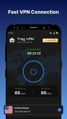 Troy VPN: Secure VPN & Fast для Android — скриншот 1