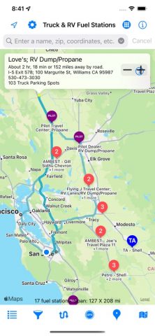 Truck & RV Fuel Stations для iOS — скриншот 1