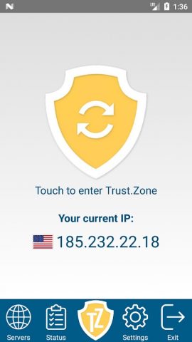 Trust.Zone VPN — анонимный VPN для Android — скриншот 2