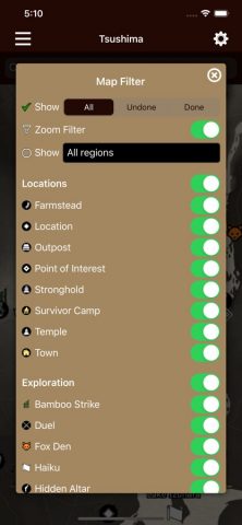 Tsushima Companion для iOS — скриншот 3