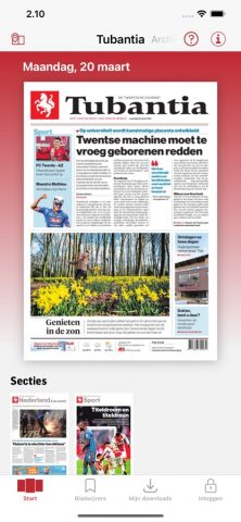 Tubantia — Digitale krant для iOS — скриншот 1