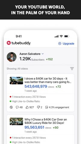 TubeBuddy для Android — скриншот 1