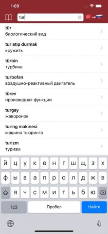 Турецкий словарь — оффлайн для iOS — скриншот 1