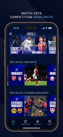UEFA.tv для iOS — скриншот 3