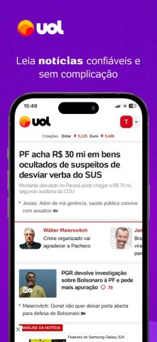 UOL: Notícias em tempo real для iOS — скриншот 1