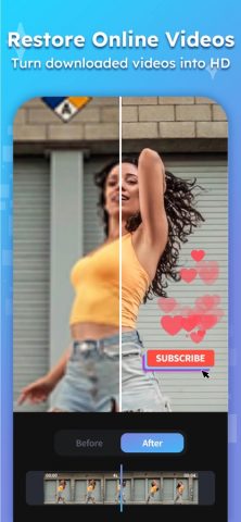 Улучшение видео — HiQuality AI для iOS — скриншот 3