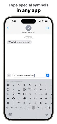 UniChar — Unicode Keyboard для iOS — скриншот 1