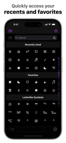 UniChar — Unicode Keyboard для iOS — скриншот 3