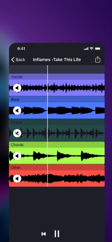 Unmix: убрать голос из песни для iOS — скриншот 2
