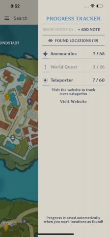 Unofficial Map: Genshin Impact для iOS — скриншот 4