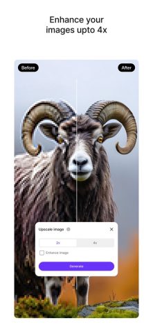 Upscale: AI Photo Enhancer для iOS — скриншот 2