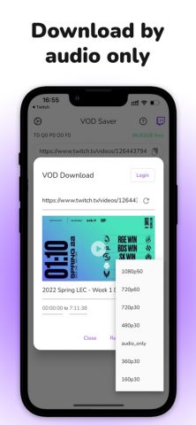 VOD Saver: Save for Twitch для iOS — скриншот 3