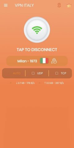 VPN ITALY — Secure VPN Proxy для Android — скриншот 3