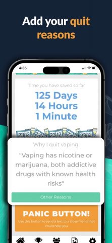 Vape Quitting Tracker – Quit! для iOS — скриншот 3