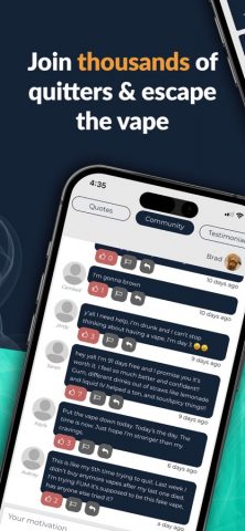 Vape Quitting Tracker – Quit! для iOS — скриншот 4