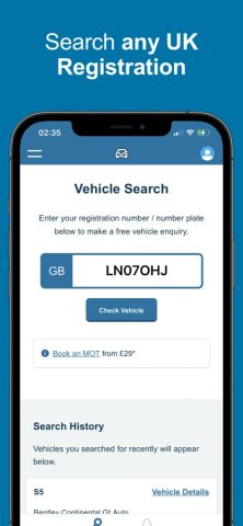 Vehicle Check — Car Tax Check для iOS — скриншот 1